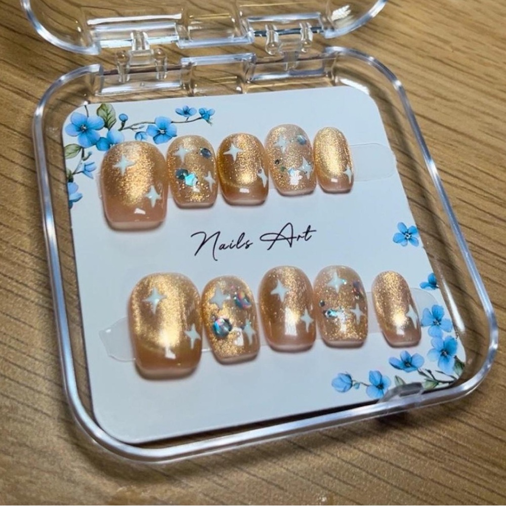 Gold Glitter Nail Art Set